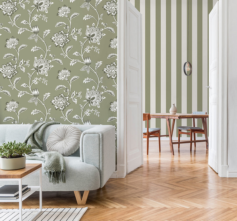 juliette-sage-jacobean-wallpaper-york-wallcoverings-fd43454 - York Wallcoverings Wallpaper