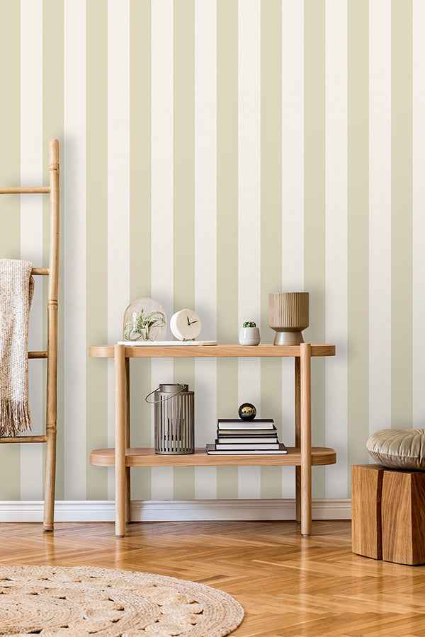 Tavish Light Yellow Stripe Wallpaper - York Wallcoverings - FD43457 - York Wallcoverings Wallpaper