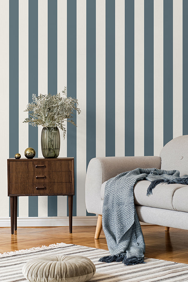 tavish-blue-stripe-wallpaper-york-wallcoverings-fd43458 - York Wallcoverings Wallpaper