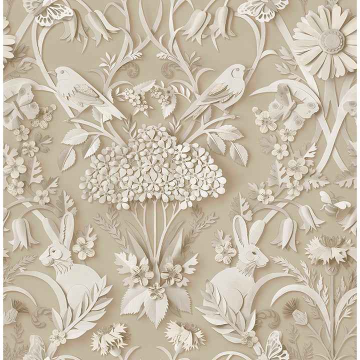 Fae Neutral Woodland Wallpaper - York Wallcoverings - FD43606 - York Wallcoverings Wallpaper