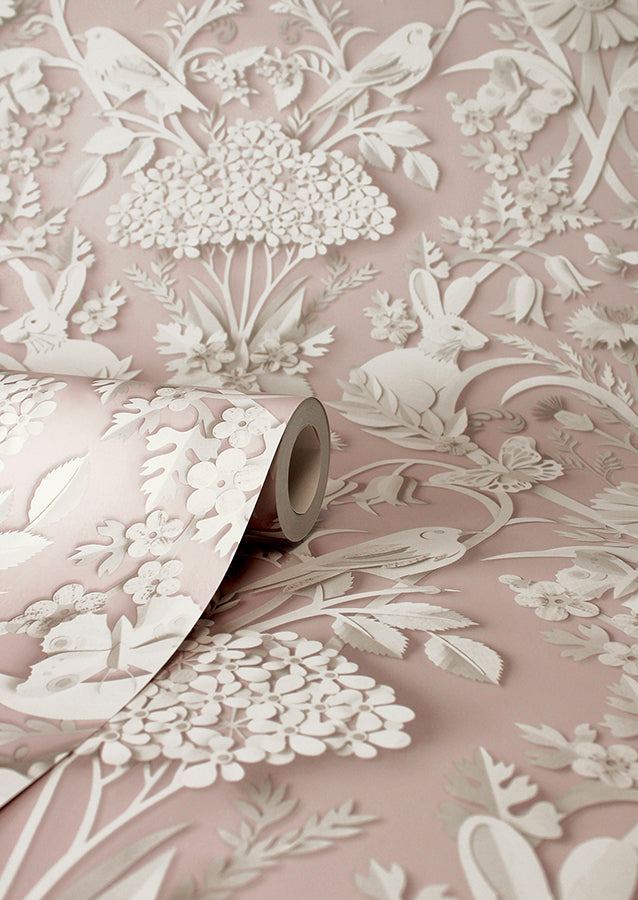 fae-light-pink-woodland-wallpaper-york-wallcoverings-fd43607 - York Wallcoverings Wallpaper