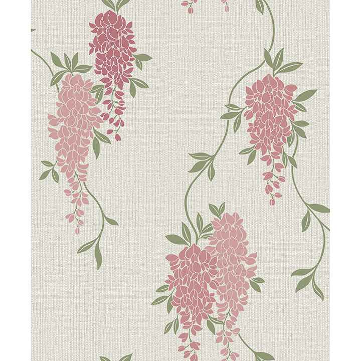 Aisla Pink Wisteria Wallpaper - York Wallcoverings - FD43671 - York Wallcoverings Wallpaper