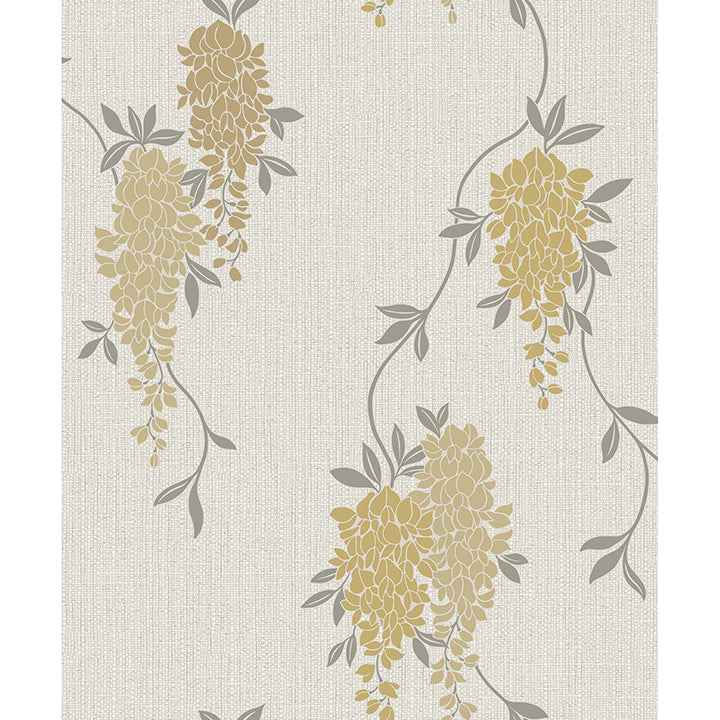 Aisla Yellow Wisteria Wallpaper - York Wallcoverings - FD43672 - York Wallcoverings Wallpaper