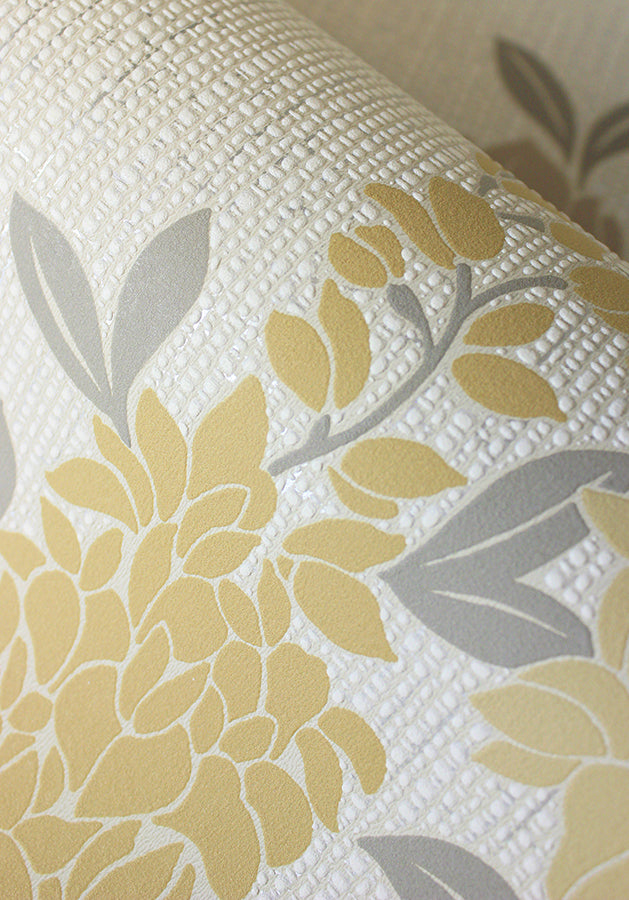 aisla-yellow-wisteria-wallpaper-york-wallcoverings-fd43672 - York Wallcoverings Wallpaper