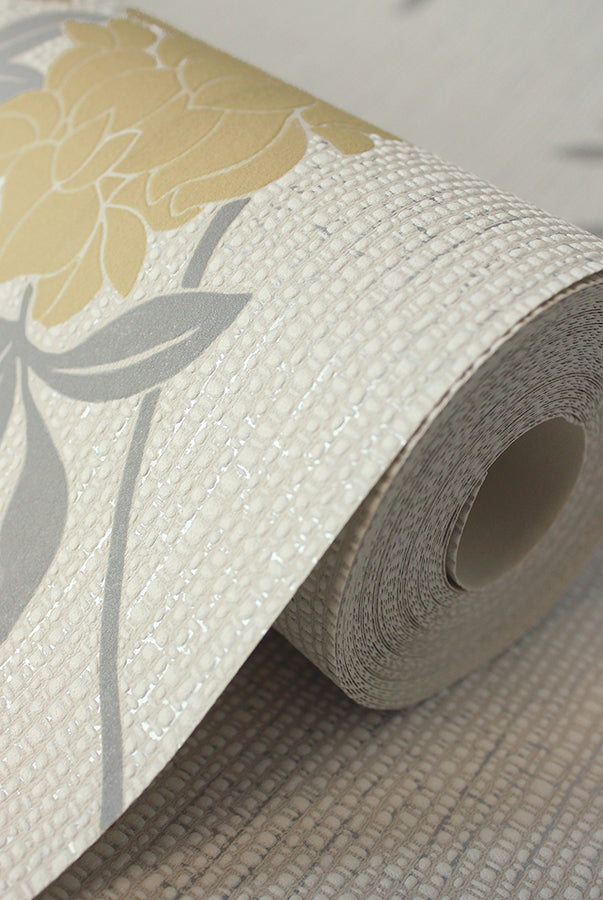 aisla-yellow-wisteria-wallpaper-york-wallcoverings-fd43672 - York Wallcoverings Wallpaper