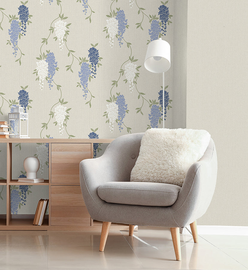 aisla-blue-wisteria-wallpaper-york-wallcoverings-fd43674 - York Wallpaper Wallpaper