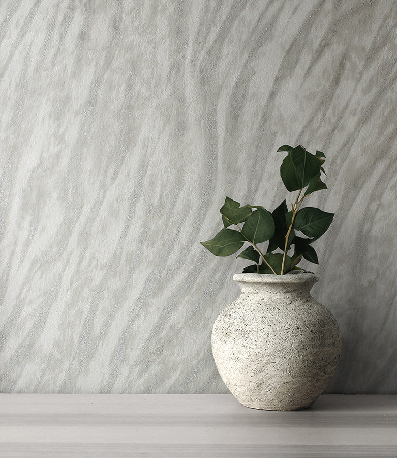 arran-grey-swirling-stripe-wallpaper-york-wallcoverings-m1860 - York Wallcoverings Wallpaper