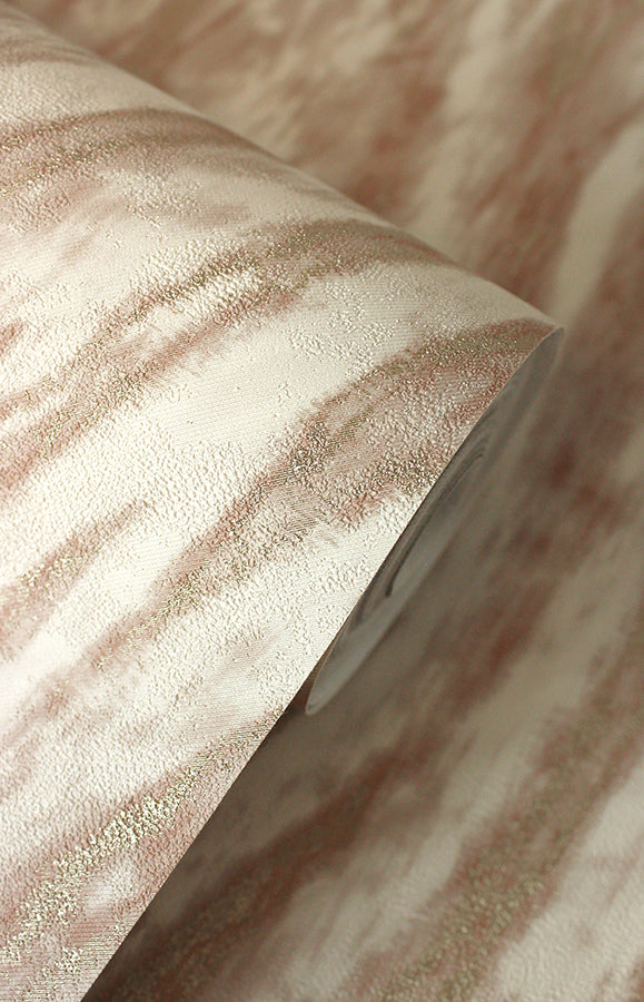 arran-rose-gold-swirling-stripe-wallpaper-york-wallcoverings-m1862 - York Wallcoverings Wallpaper