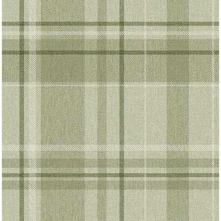 Harris Green Plaid Chevron Wallpaper - York Wallcoverings - M1865 - York Wallcoverings Wallpaper