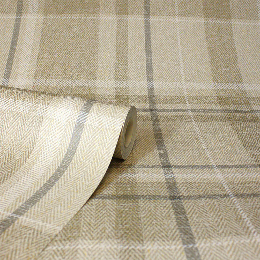 harris-light-brown-plaid-chevron-wallpaper-york-wallcoverings-m1868 - York Wallpaper Wallpaper