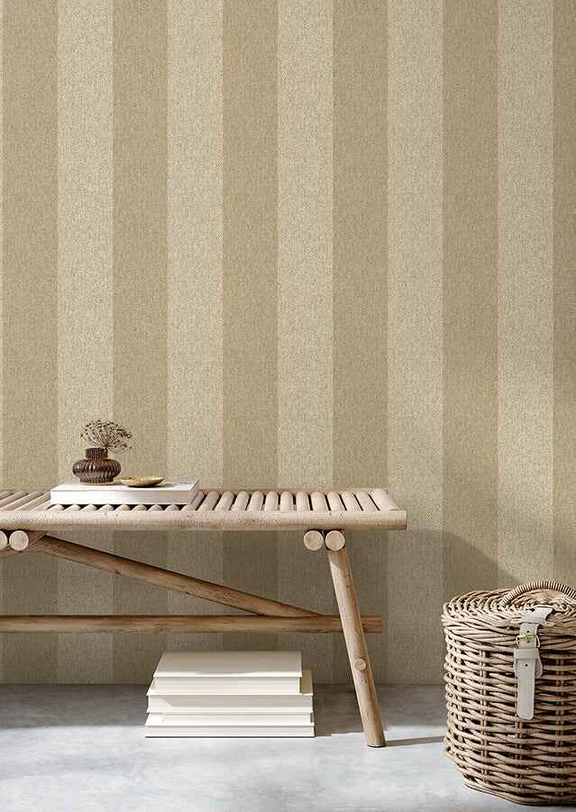 Finn Light Brown Chevron Stripe Wallpaper - York Wallcoverings - M1869 - York Wallcoverings Wallpaper