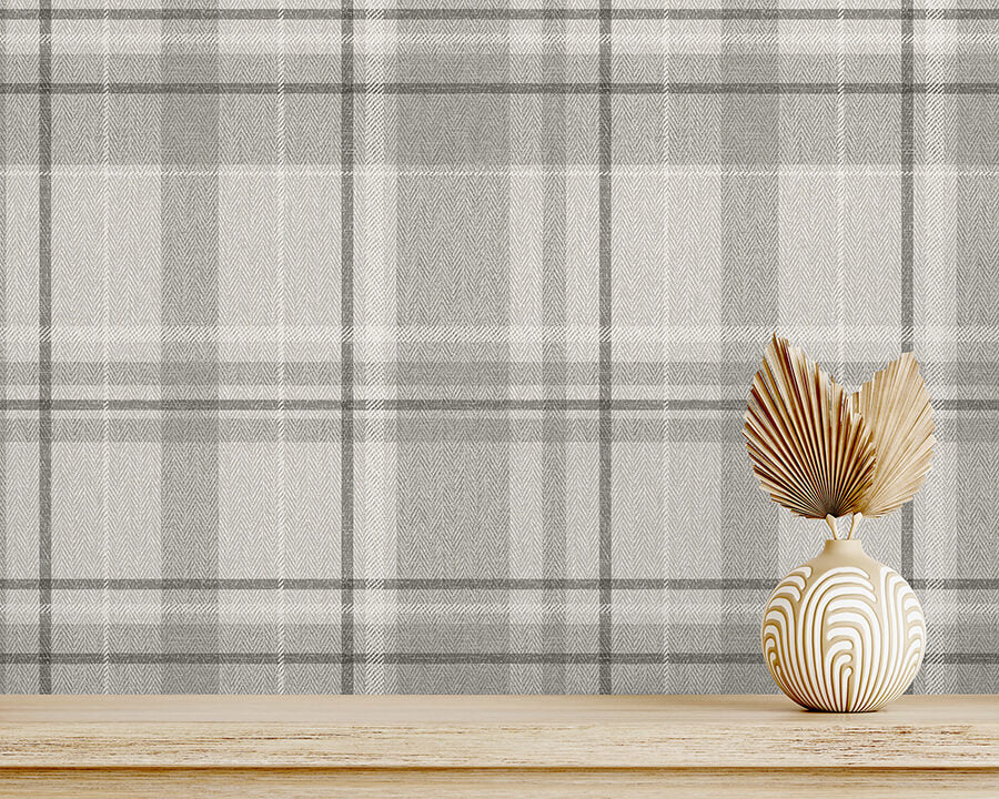 harris-grey-plaid-chevron-wallpaper-york-wallcoverings-m1871 - York Wallpaper Wallpaper