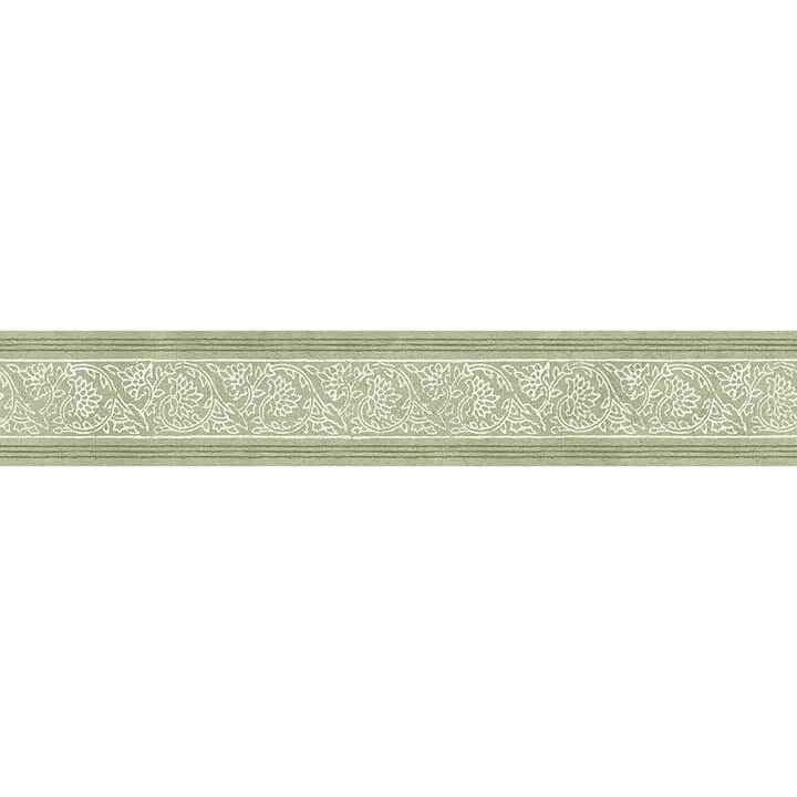 Carved Floral Green Trim Wall Border - York Wallcoverings - 4148-14501