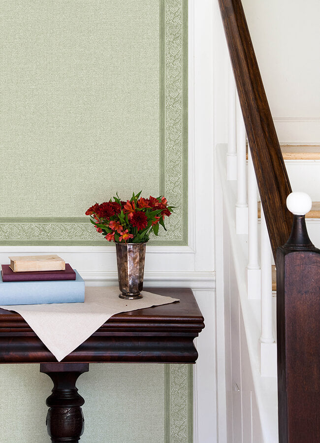 carved-floral-green-trim-wall-border-york-wallcoverings-4148-14501 - York Wallcoverings Papel pintado