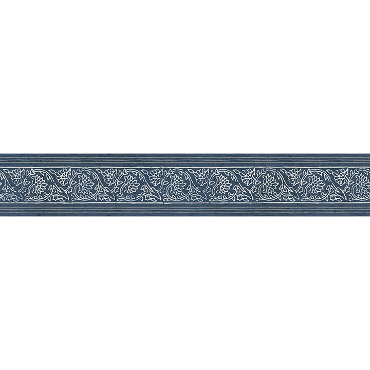 carved-floral-blue-trim-wall-border-york-wallcoverings-4148-14502 - York Wallcoverings Wallpaper