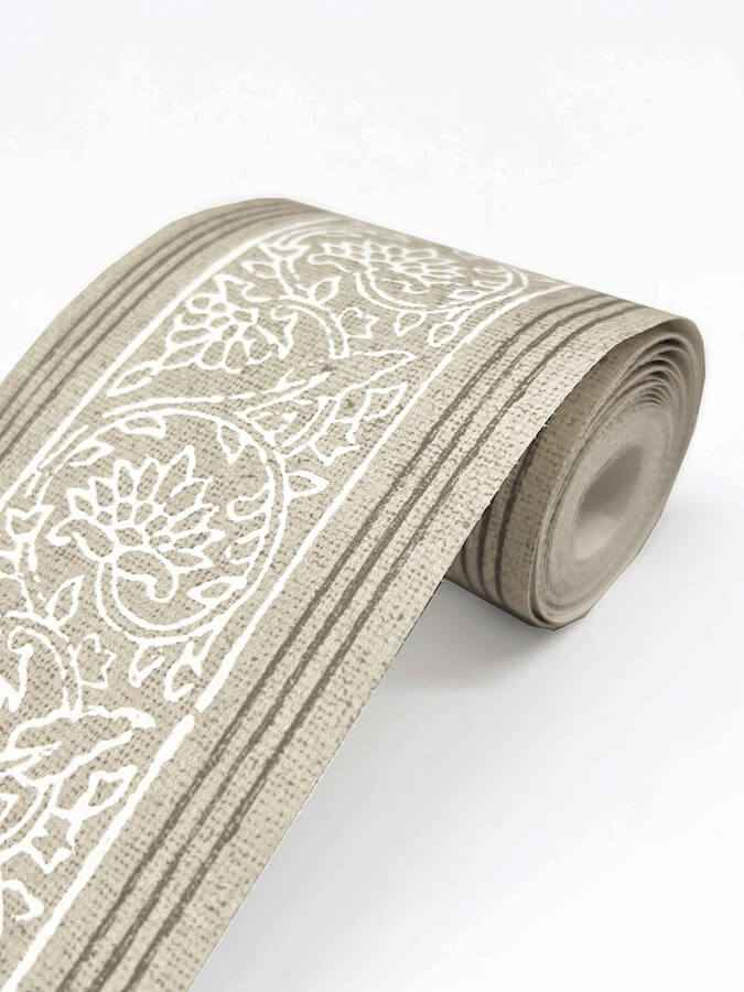 Carved Floral Taupe Trim Wall Border - York Wallcoverings - 4148-14503 - York Wallcoverings Wallpaper