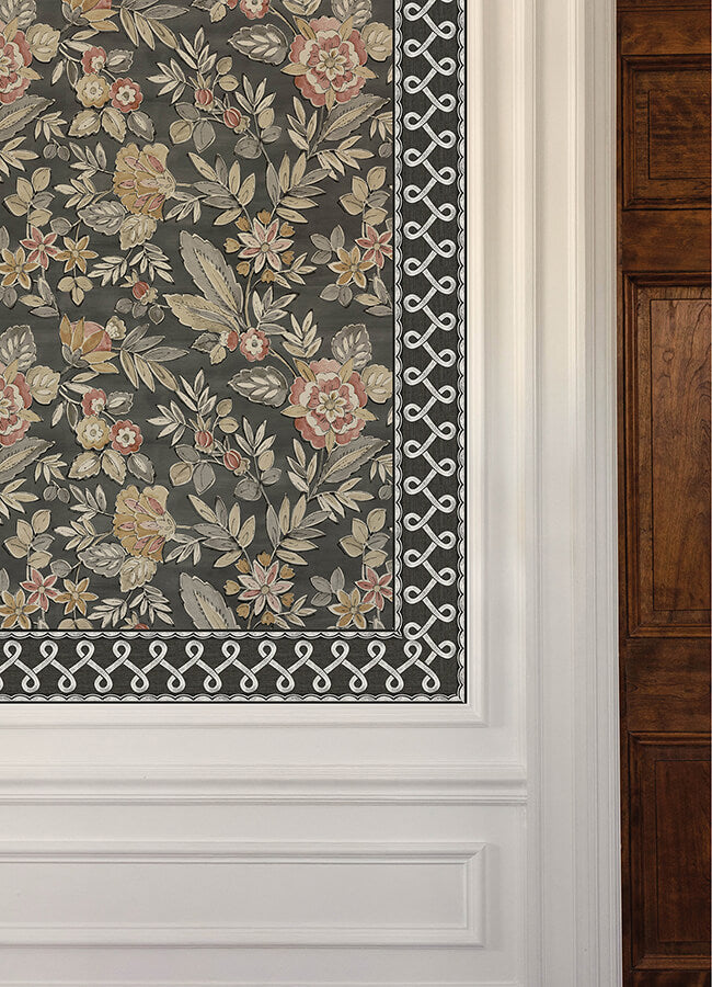 scalloped-ribbon-black-trim-wall-border-york-wallcoverings-4148-14504 - York Wallcoverings Papel pintado