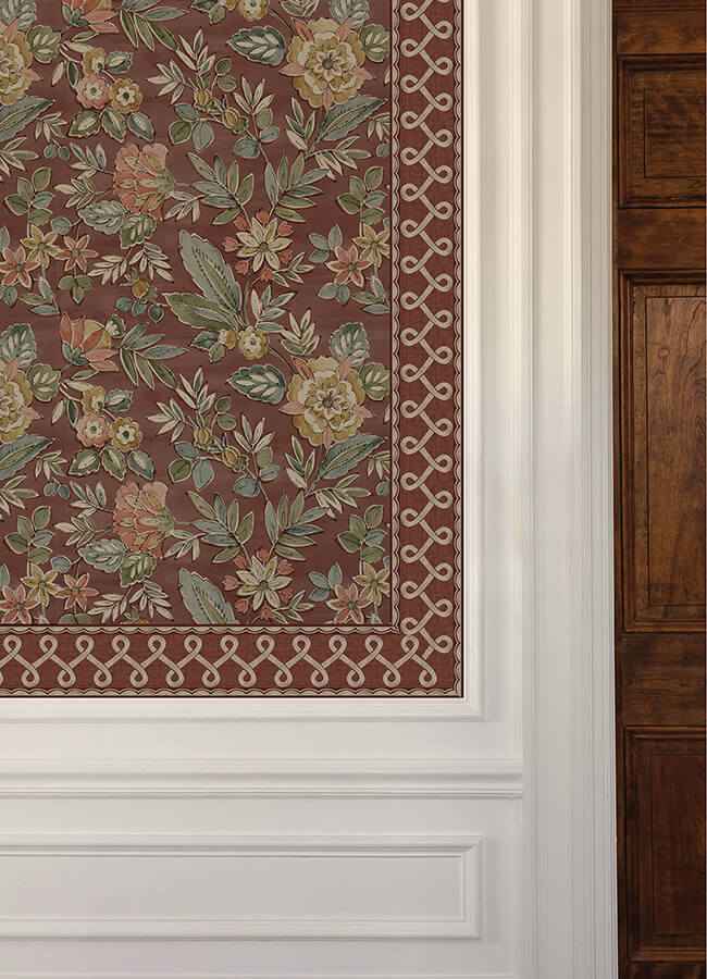 Scalloped Ribbon Red Trim Wall Border - York Wallcoverings - 4148-14506 - York Wallcoverings Wallpaper