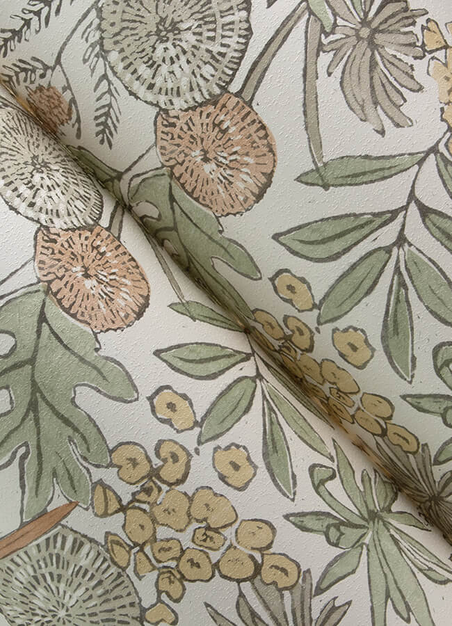 goldfinch-peach-birds-and-blooms-wallpaper-york-wallcoverings-4148-27410 - York Wallcoverings Wallpaper
