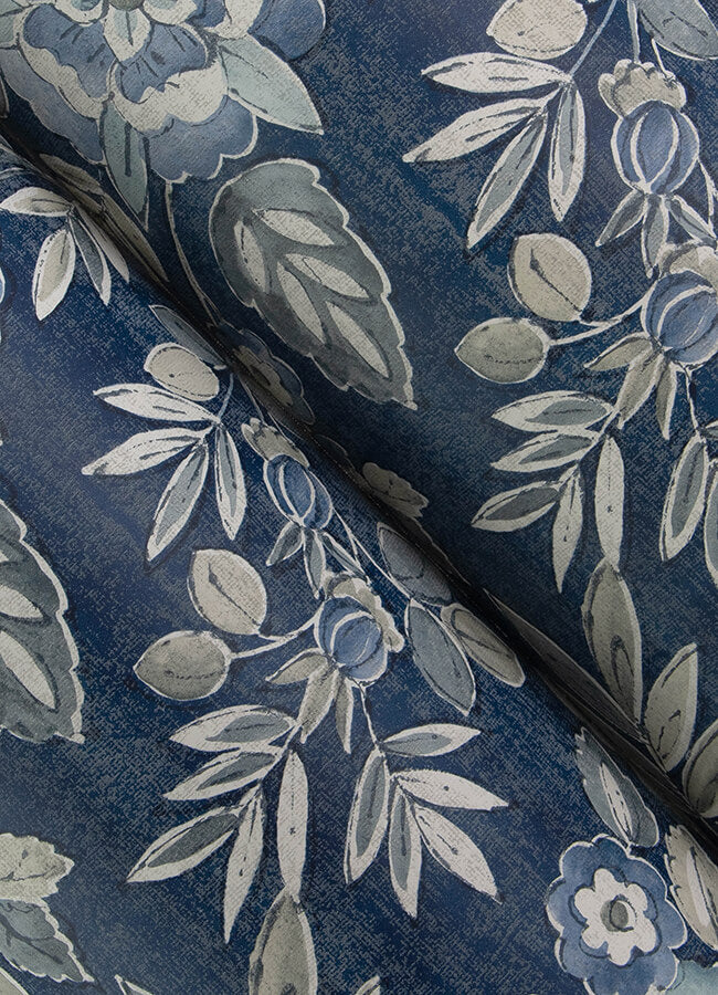 begonia-indigo-floral-trail-wallpaper-york-wallcoverings-4148-27422 - York Wallcoverings Wallpaper
