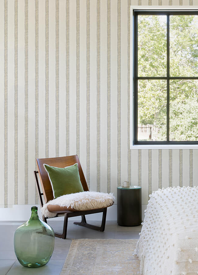 mandevilla-honey-vine-stripe-wallpaper-york-wallcoverings-4148-27430 - York Wallcoverings Wallpaper