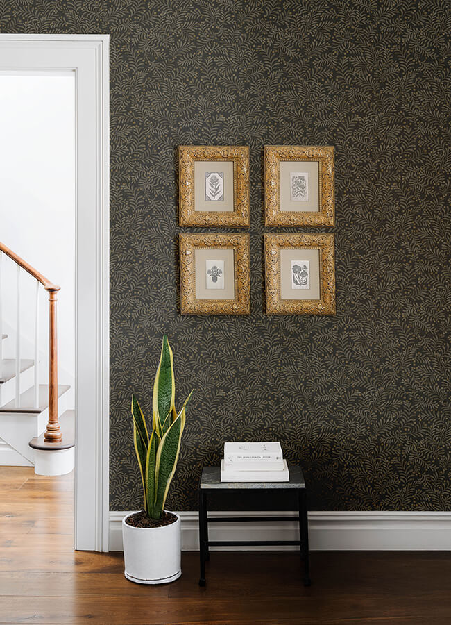 chrysantha-black-berry-branches-wallpaper-york-wallcoverings-4148-27442 - York Wallcoverings Wallpaper
