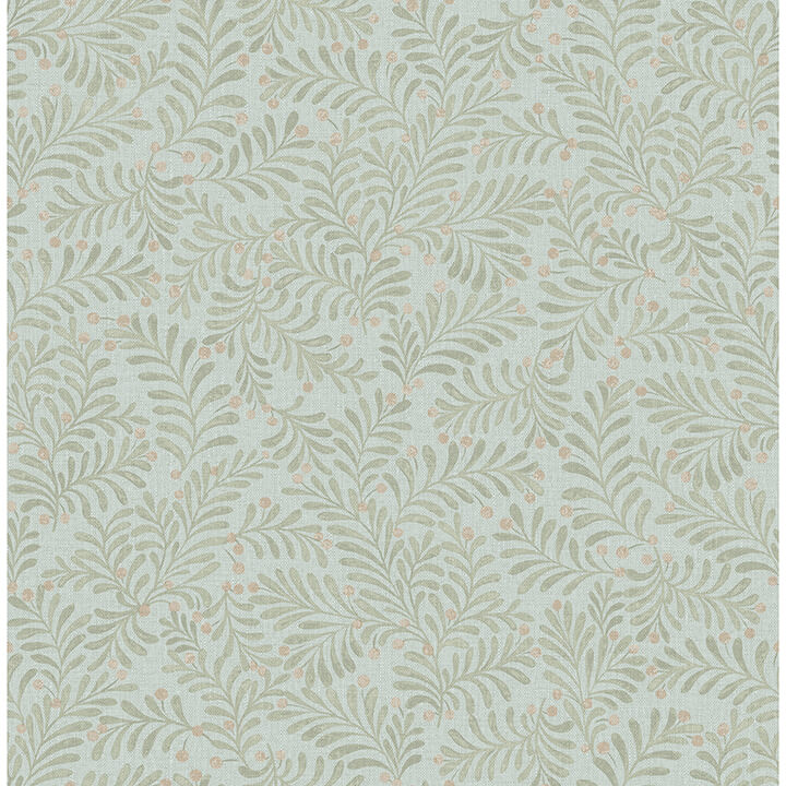 chrysantha-aqua-berry-branches-wallpaper-york-wallcoverings-4148-27446 - York Wallcoverings Wallpaper