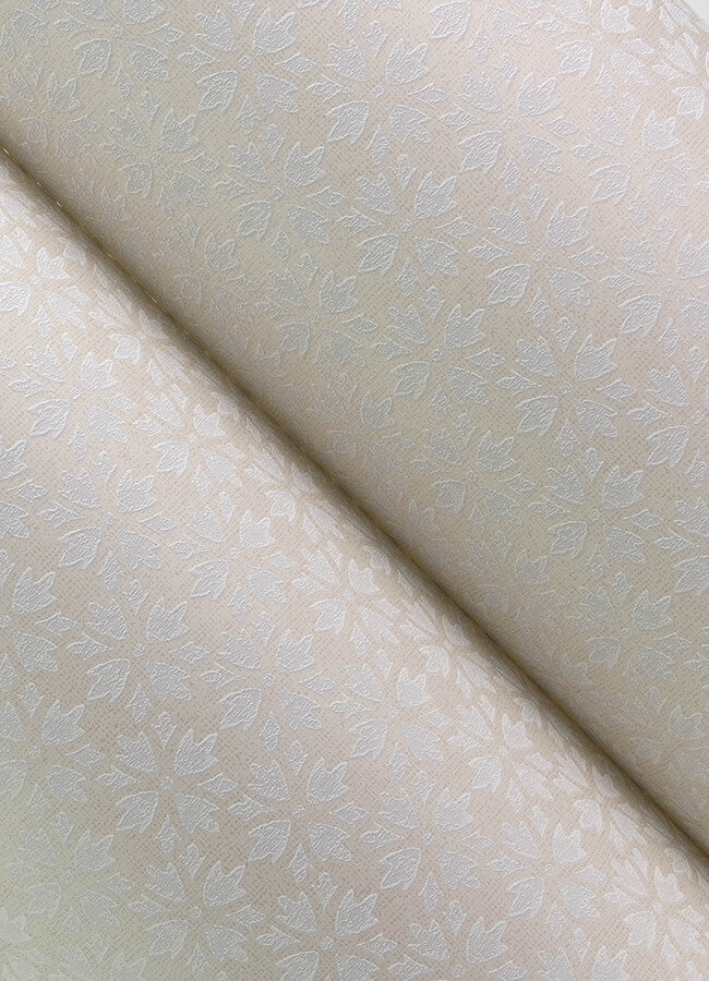 phlox-beige-floral-stamp-wallpaper-york-wallcoverings-4148-27453 - York Wallcoverings Papel pintado