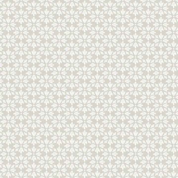 Phlox Grey Floral Stamp Wallpaper - York Wallcoverings - 4148-27454 - York Wallcoverings Wallpaper