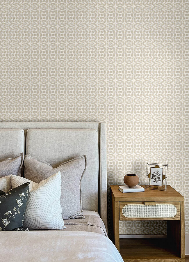 phlox-grey-floral-stamp-wallpaper-york-wallcoverings-4148-27454 - York Wallcoverings Papel pintado