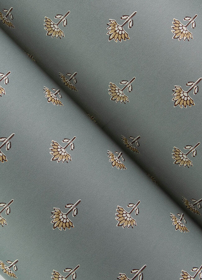 surdiva-denim-floral-fan-wallpaper-york-wallcoverings-4148-27456 - York Wallcoverings Papel pintado