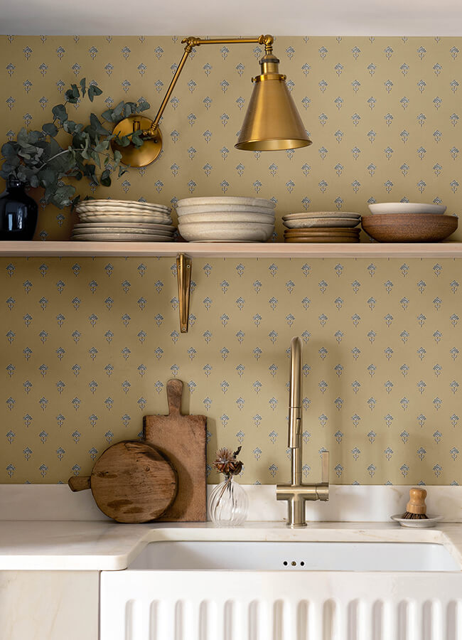 surdiva-honey-floral-fan-wallpaper-york-wallcoverings-4148-27458 - York Wallcoverings Papel pintado