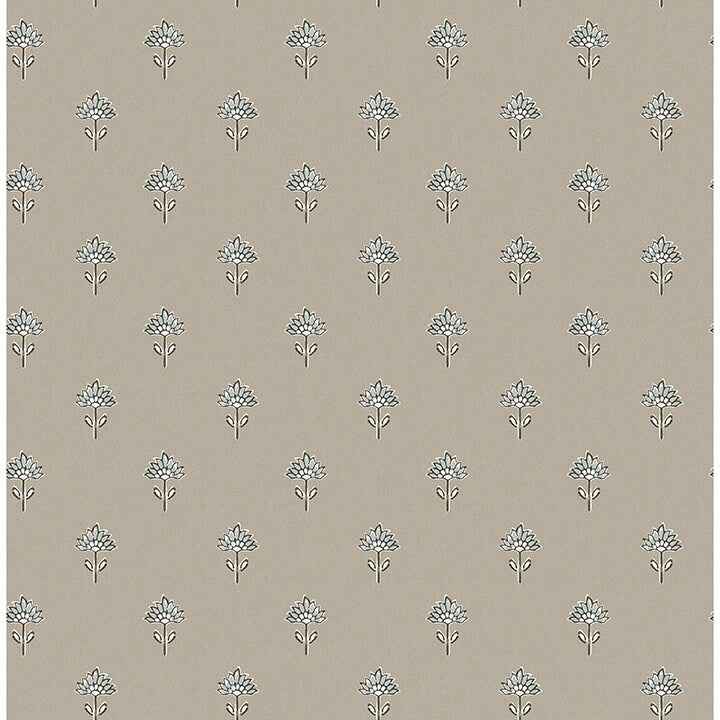 Surdiva Stone Floral Fan Wallpaper - York Wallcoverings - 4148-27460