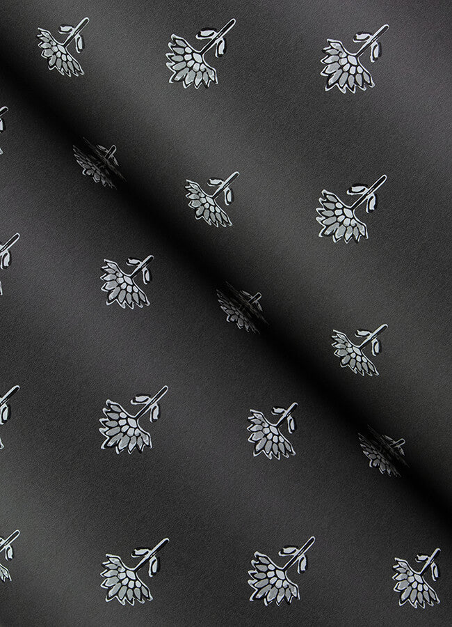 surdiva-black-floral-fan-wallpaper-york-wallcoverings-4148-27462 - York Wallcoverings Papel pintado