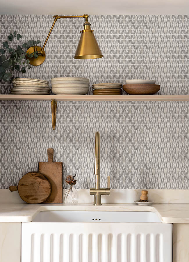 nabi-charcoal-geometric-wallpaper-york-wallcoverings-4148-27463 - York Wallcoverings Papel pintado