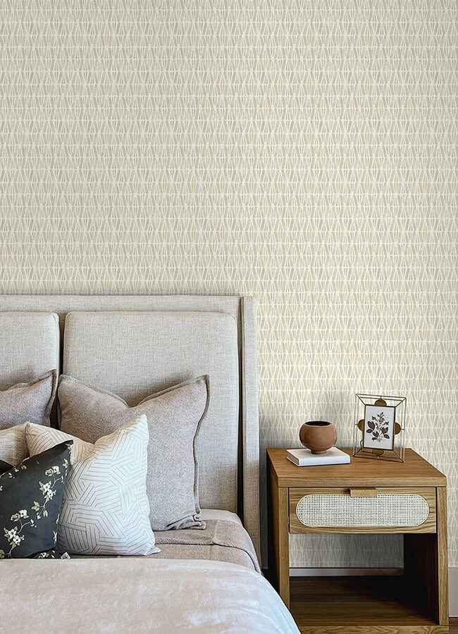 Nabi Neutral Geometric Wallpaper - York Wallcoverings - 4148-27465 - York Wallcoverings Wallpaper