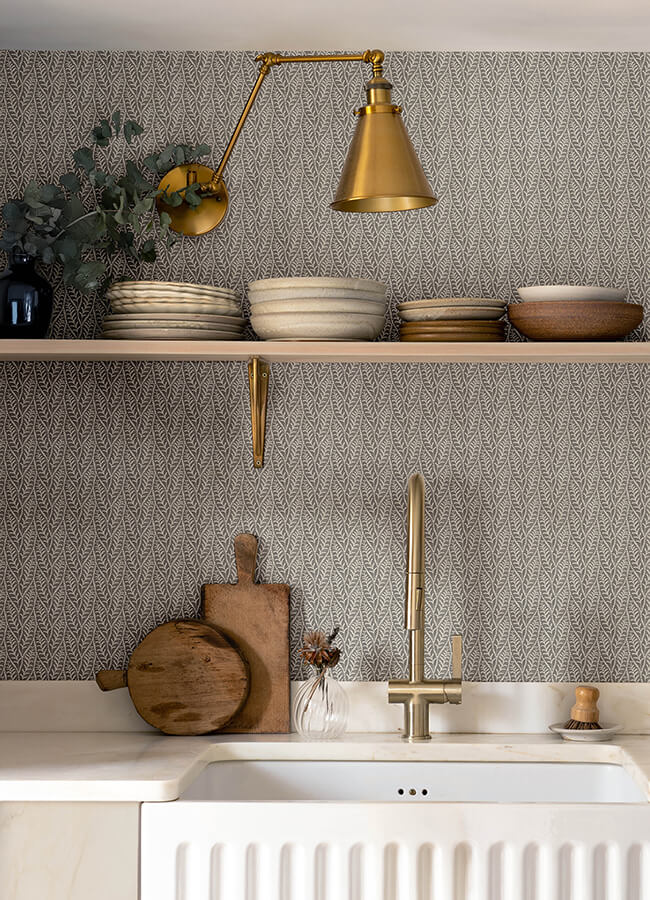 coleus-charcoal-leaves-wallpaper-york-wallcoverings-4148-27468 - York Wallcoverings Wallpaper