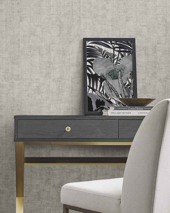 Costello Pewter Distressed Wallpaper - York Wallcoverings - 4178-4406 - York Wallcoverings Wallpaper