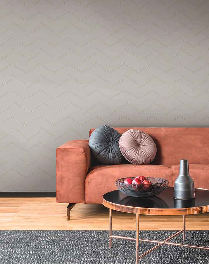 Aviator Dove Abstract Chevron Wallpaper - York Wallcoverings - 4178-4437 - York Wallcoverings Wallpaper