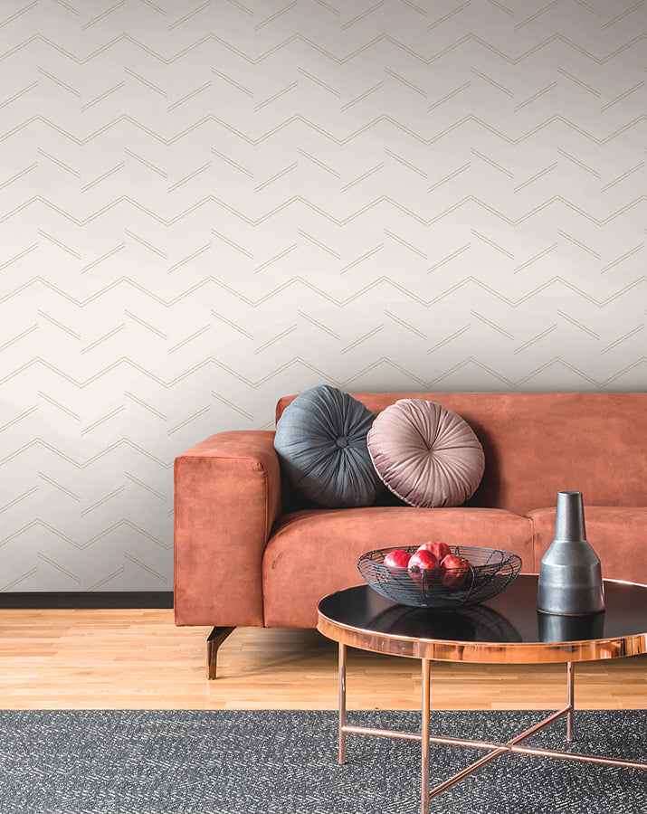 Aviator Gold Abstract Chevron Wallpaper - York Wallcoverings - 4178-4438 - York Wallcoverings Wallpaper