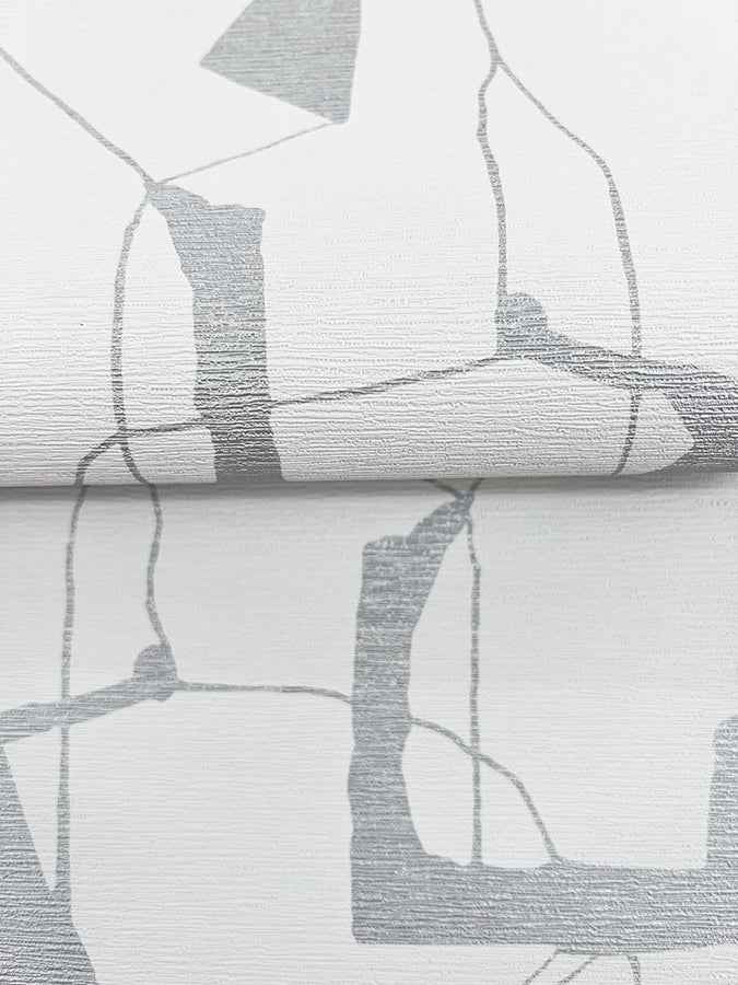 Calder Silver Abstract Wallpaper - York Wallcoverings - 4178-4449 - York Wallcoverings Wallpaper