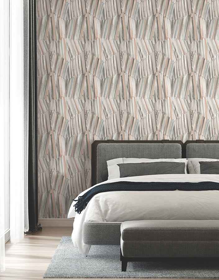 Masterwork Champagne Brushstrokes Wallpaper - York Wallcoverings - 4178-4453 - York Wallcoverings Wallpaper