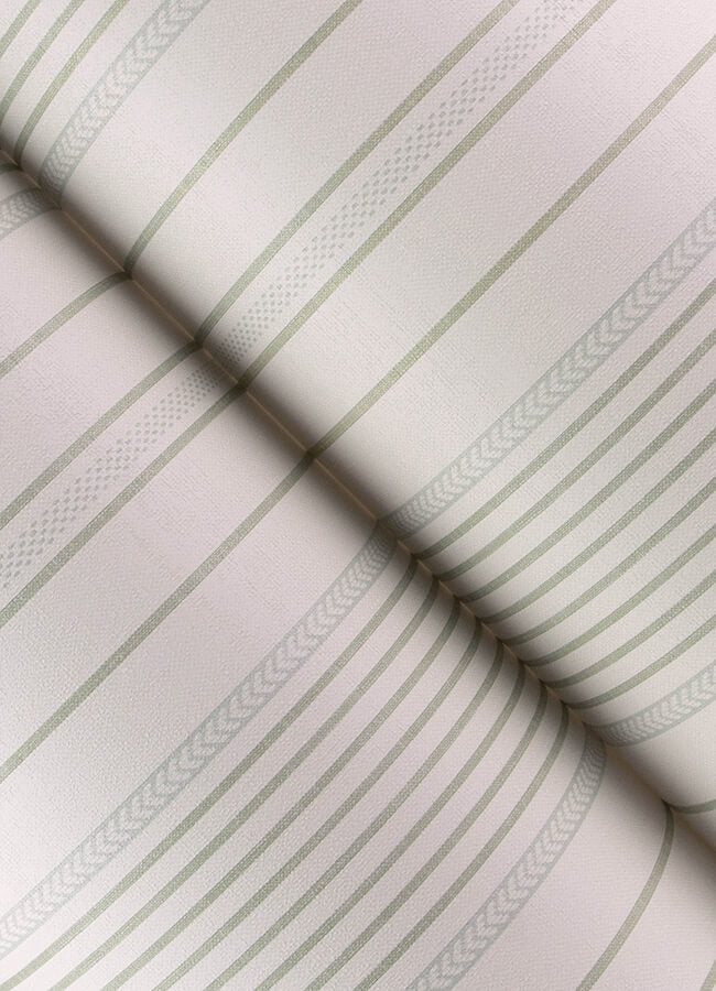 navarres-stripe-light-green-faux-linen-wallpaper-york-wallcoverings-4172-27485 - York Wallcoverings Wallpaper