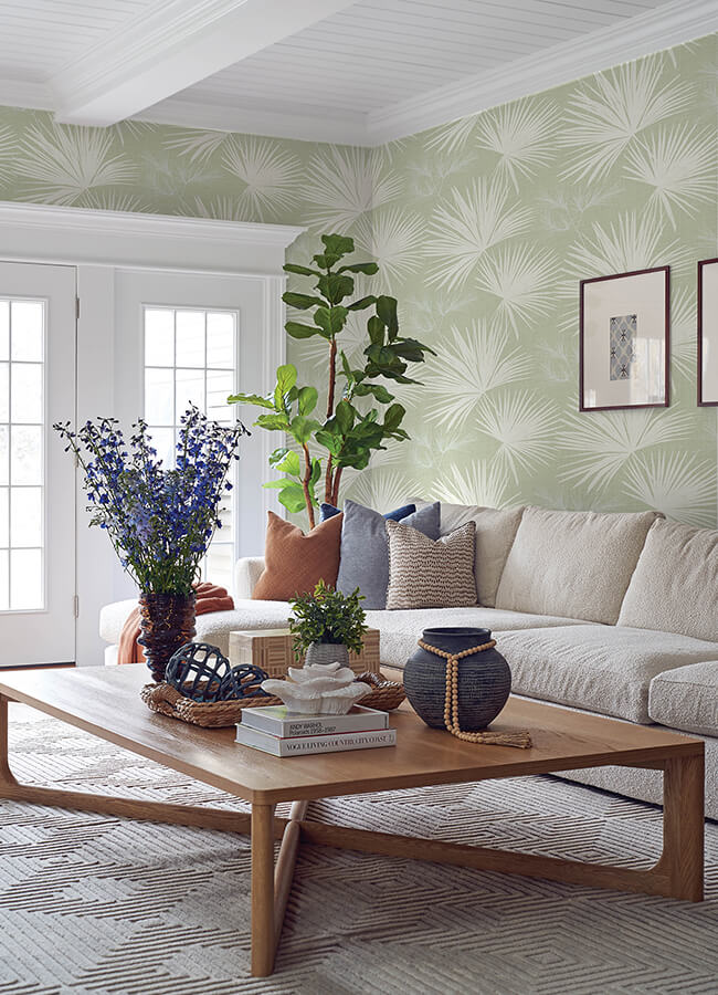 hatteras-light-green-palms-wallpaper-york-wallcoverings-4172-27490 - York Wallcoverings Papel pintado