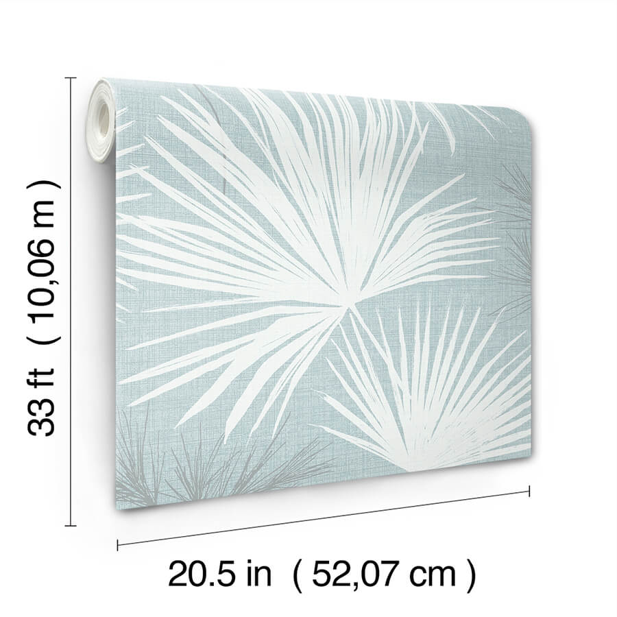 hatteras-sky-blue-palms-wallpaper-york-wallcoverings-4172-27491 - York Wallcoverings Wallpaper