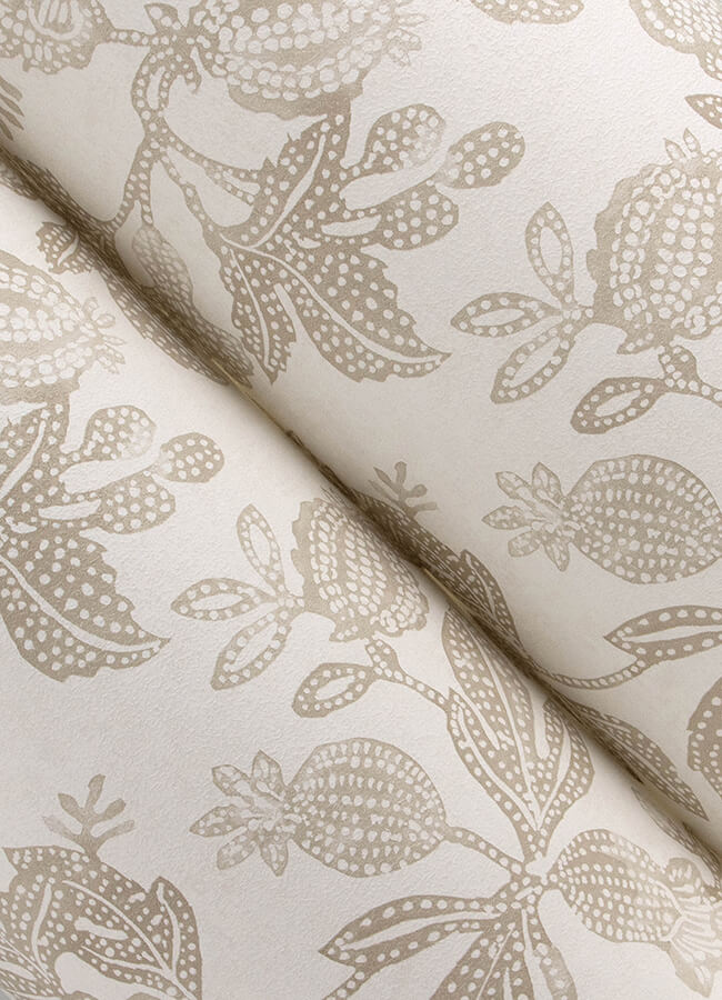 beach-rose-neutral-floral-fruits-wallpaper-york-wallcoverings-4172-27493 - York Wallcoverings Wallpaper