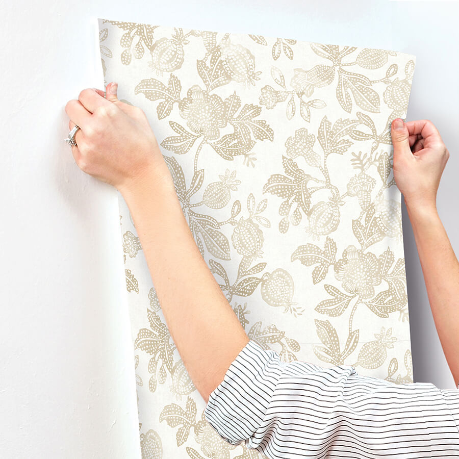 beach-rose-champagne-floral-fruits-wallpaper-york-wallcoverings-4172-27495 - York Wallcoverings Wallpaper