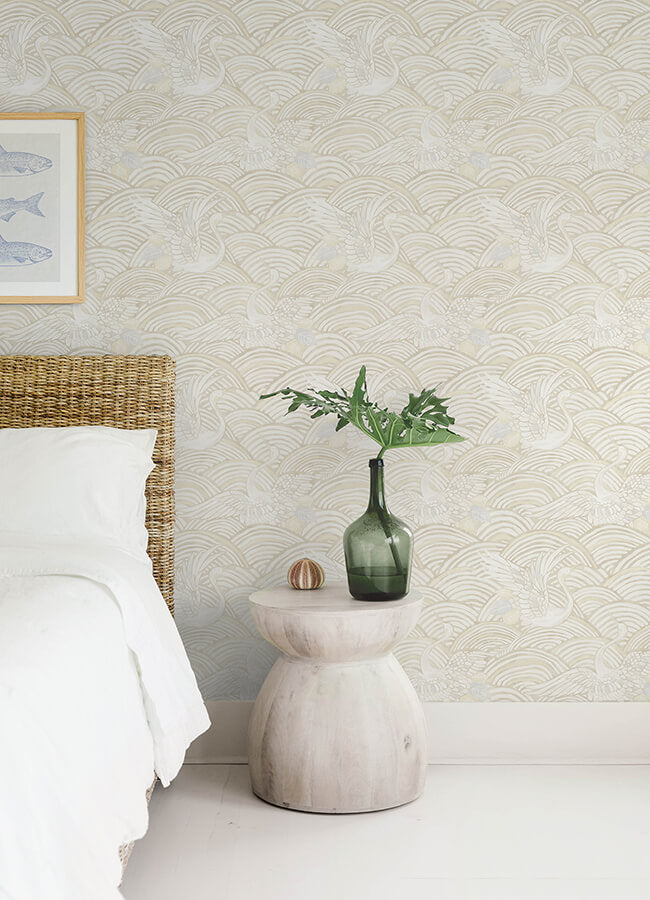 egret-neutral-tidal-dance-wallpaper-york-wallcoverings-4172-27499 - York Wallcoverings Wallpaper