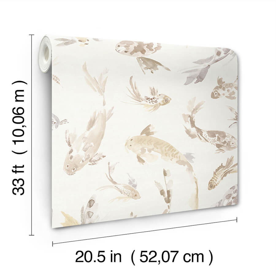 koi-metallic-fish-wallpaper-york-wallcoverings-4172-27501 - York Wallcoverings Wallpaper