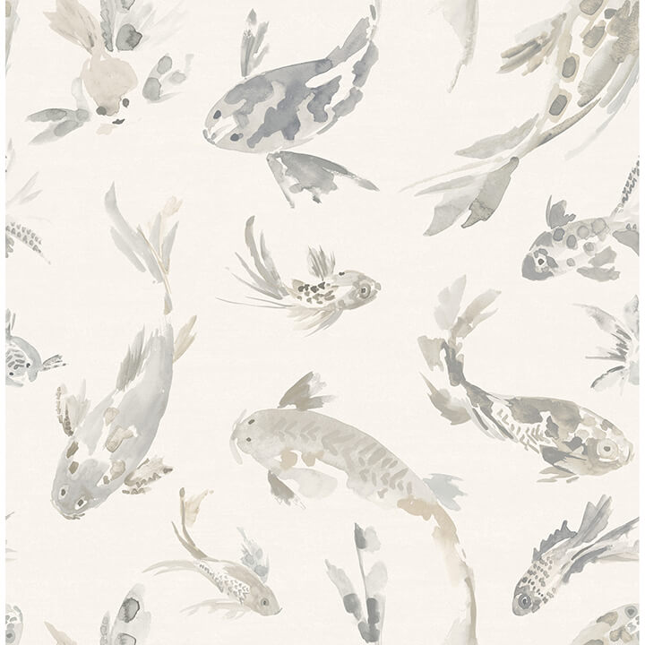koi-stone-fish-wallpaper-york-wallcoverings-4172-27503 - York Wallcoverings Wallpaper